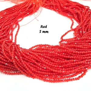 1 LINES PACK' 2 MM HYDRO GLASS BEADS ROUND SOLD BY PER LINE' 14 INCHES LONG' 180-185 PIECES