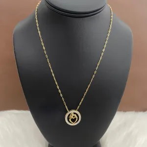 10K Yellow Gold Diamond Heart Pendant Ct Dia / 1.7gr