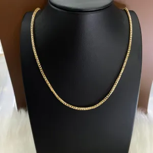 10K Yellow Gold Snake Link Diamond Cut Chain / 16.2gr / 2.6mm / 20in