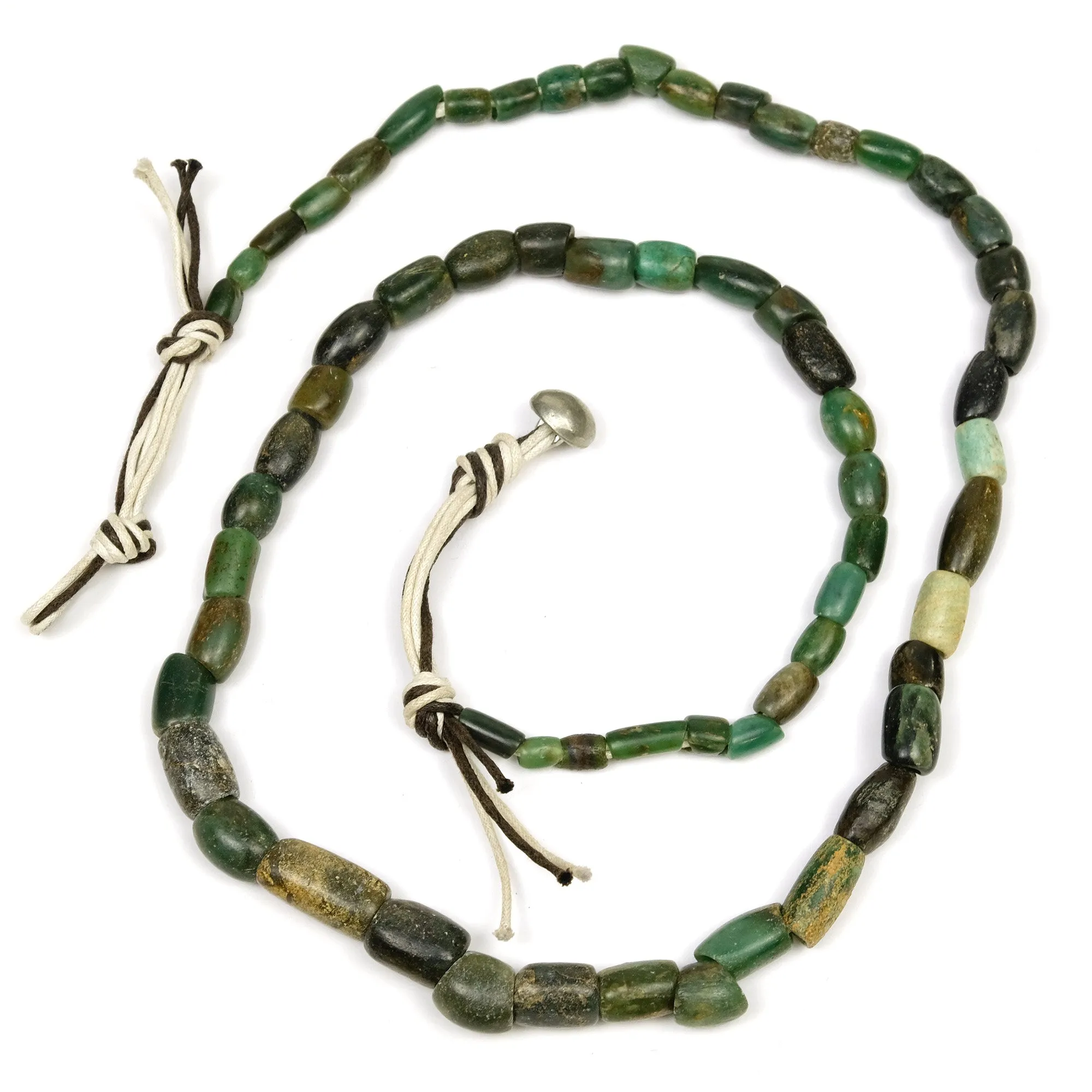 12th-16th Century Forest Green Serpentine Necklace 3