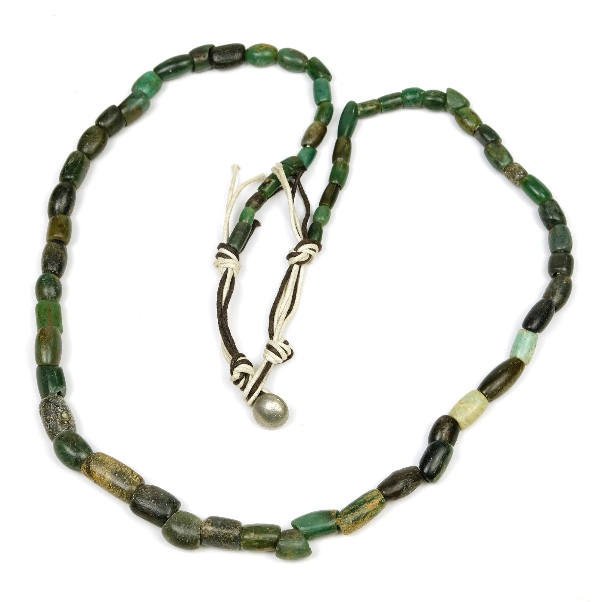 12th-16th Century Forest Green Serpentine Necklace 3