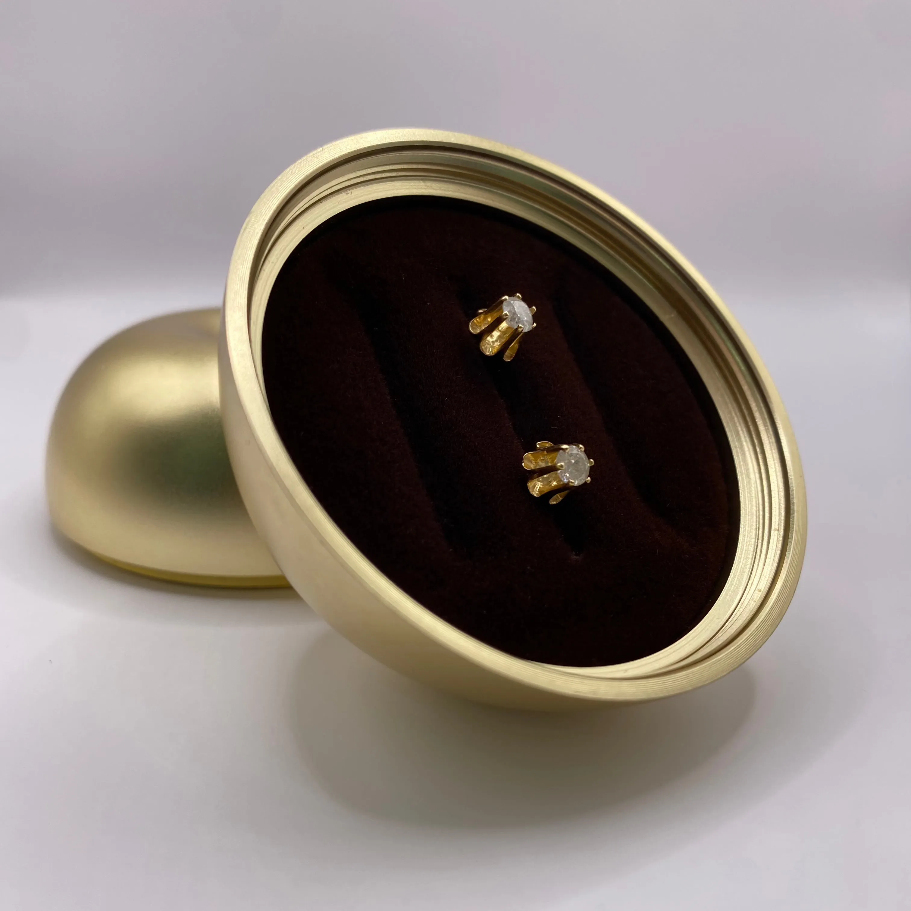 14K Yellow Gold Diamond Women Stud Earrings 1.4Ct / 1.4gr