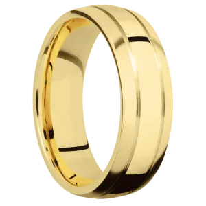 14K Yellow Gold with Polish , Bead Finish