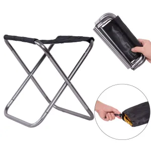 25*22.5*27cm Outdoor Aluminum Folding Small Fishing Stool Chair Portable Tool