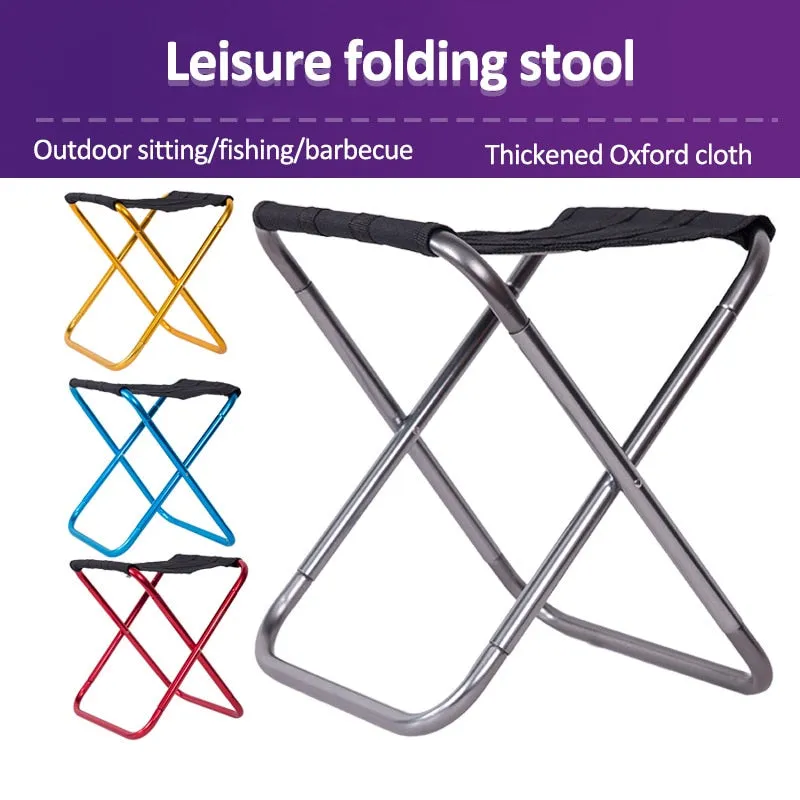 25*22.5*27cm Outdoor Aluminum Folding Small Fishing Stool Chair Portable Tool