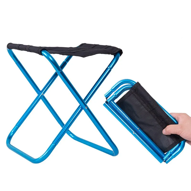 25*22.5*27cm Outdoor Aluminum Folding Small Fishing Stool Chair Portable Tool