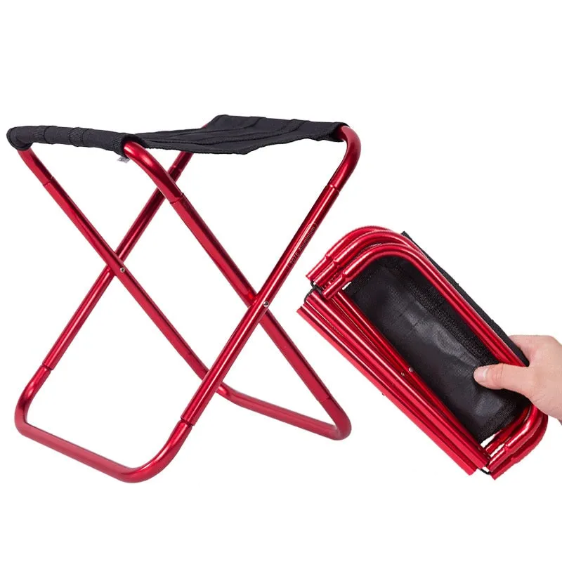 25*22.5*27cm Outdoor Aluminum Folding Small Fishing Stool Chair Portable Tool