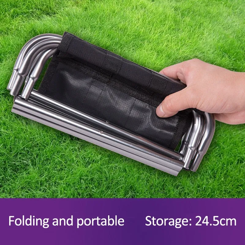 25*22.5*27cm Outdoor Aluminum Folding Small Fishing Stool Chair Portable Tool