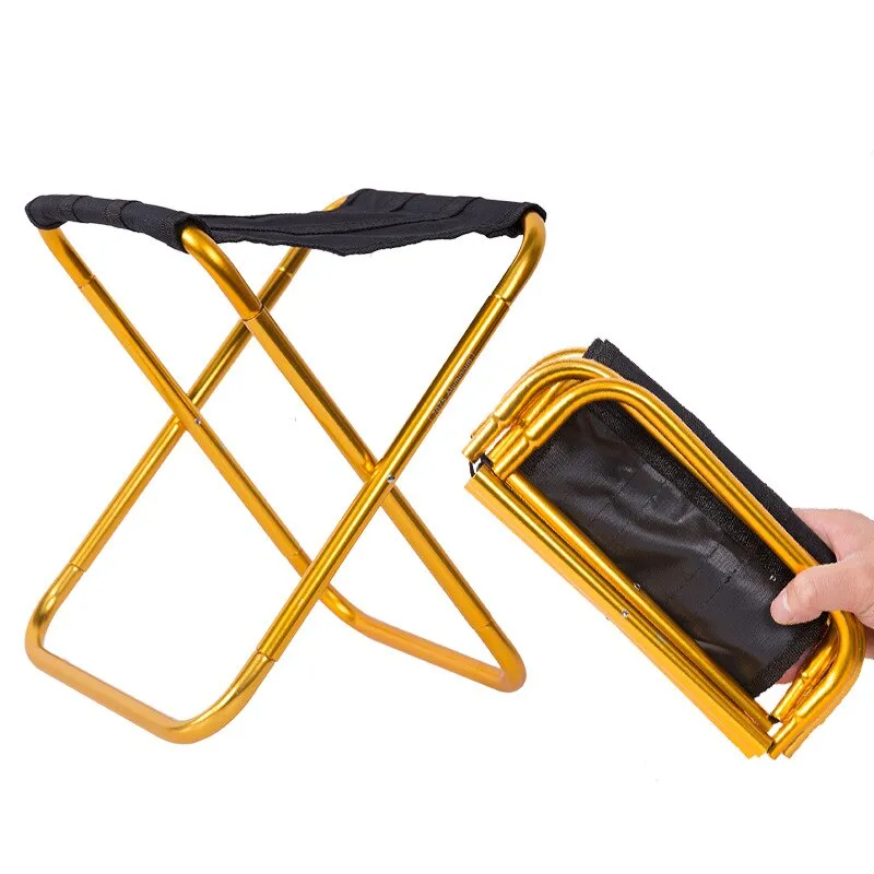 25*22.5*27cm Outdoor Aluminum Folding Small Fishing Stool Chair Portable Tool
