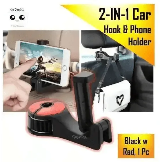 2in1 car hook & phone holder