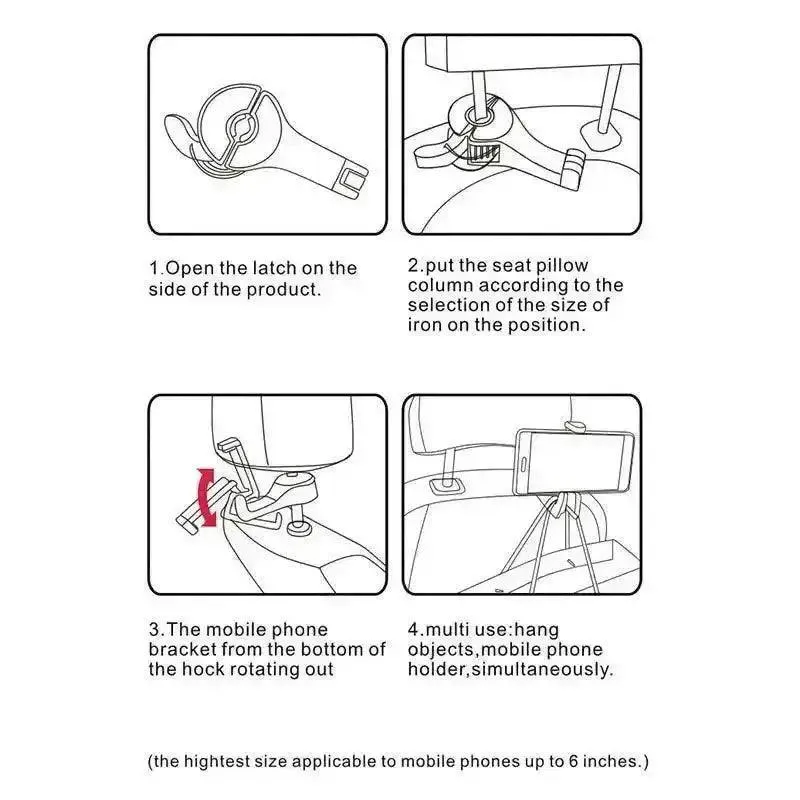 2in1 car hook & phone holder