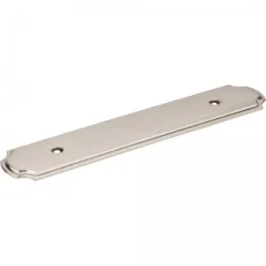 6-1/8" O.L. (96 MM CENTER-TO-CENTER) SATIN NICKEL ROPE PULL BACKPLATE #B812-96SN