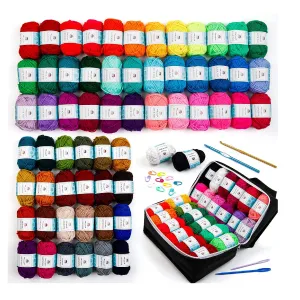 62 Acrylic Yarn Skeins | 2170 Yards Yarn for Knitting and Crochet by Inscraft