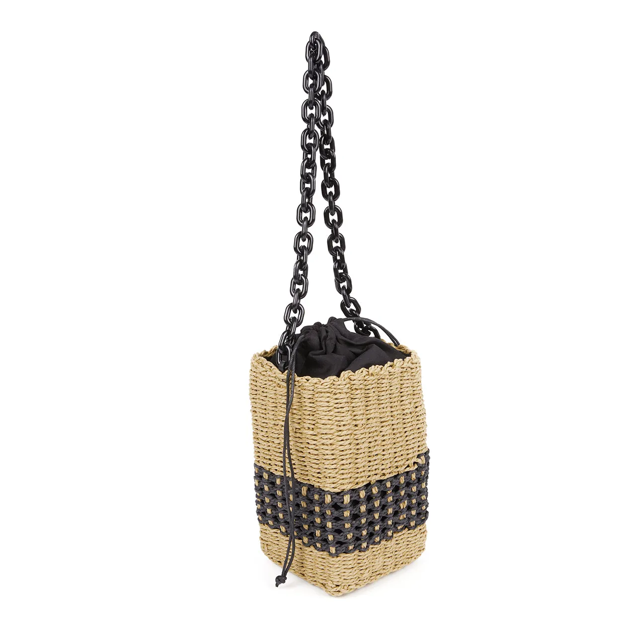 A-1584 Raffia Chain Bag
