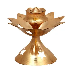 Agarbatti Stand - 2 x 2.5 Inches | Star Design Incense Stick Stand/ Agarbatti Holder/ Brass Agarbatti Stand for Pooja