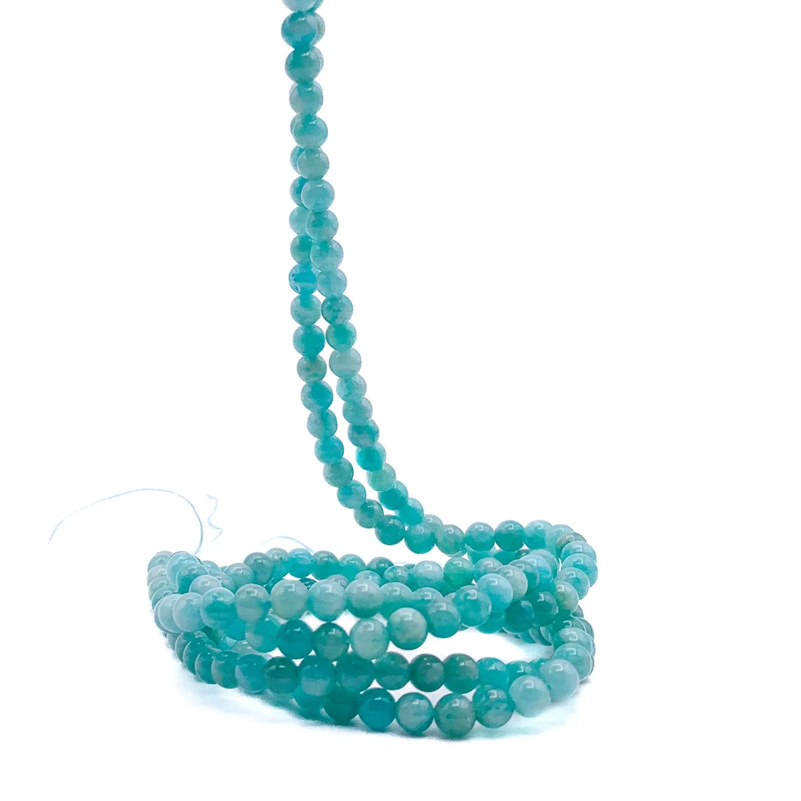 Amazonite Siberian 4mm Smooth Round Bead Strand