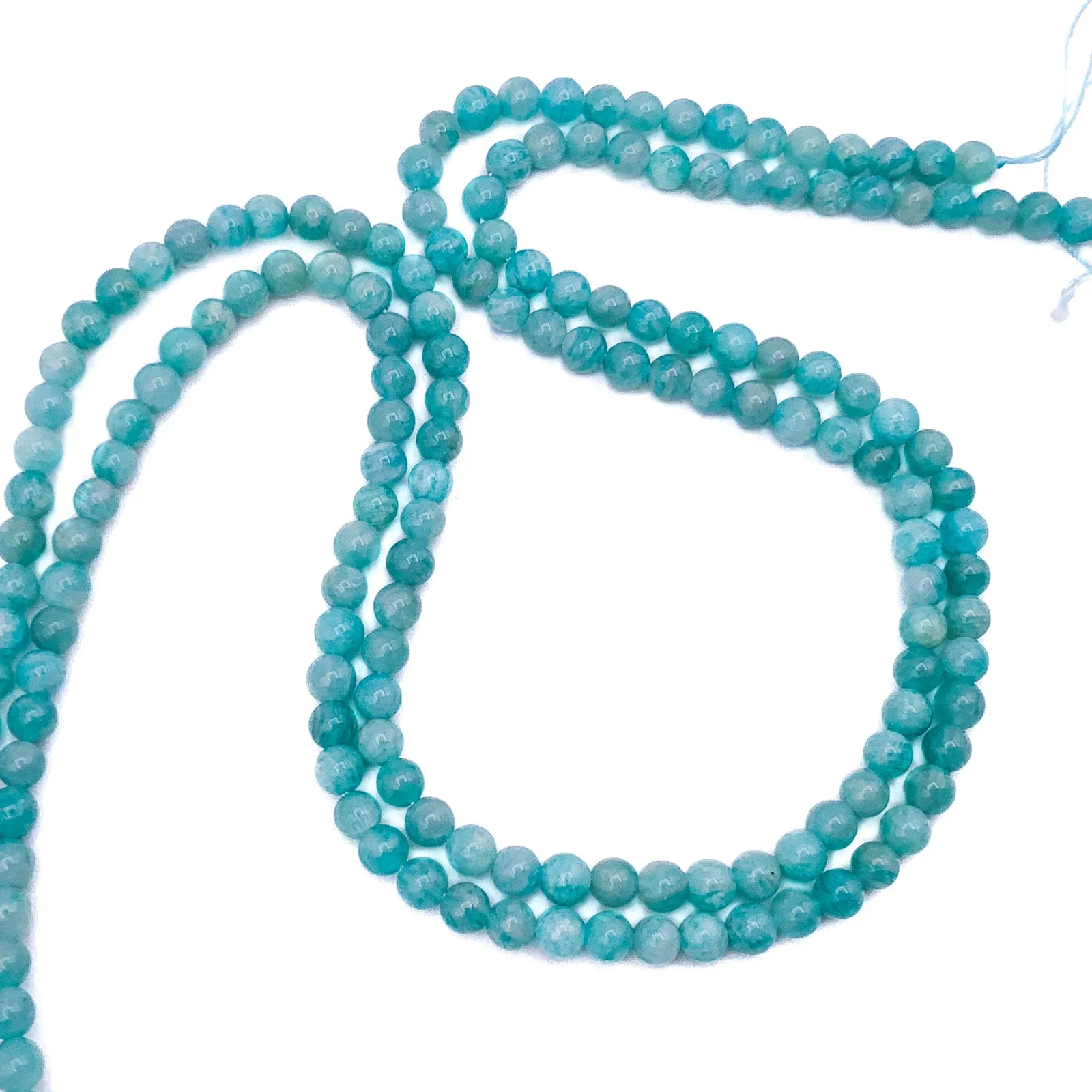 Amazonite Siberian 4mm Smooth Round Bead Strand