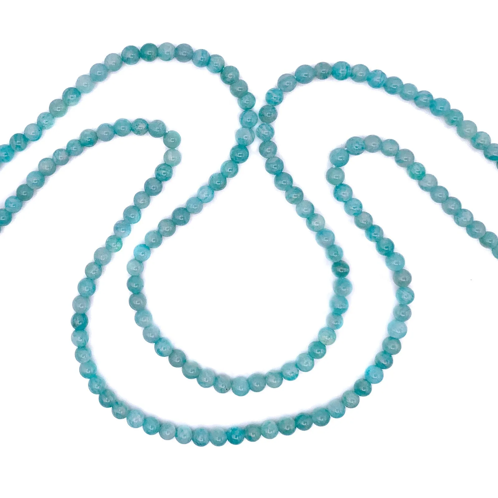 Amazonite Siberian 4mm Smooth Round Bead Strand
