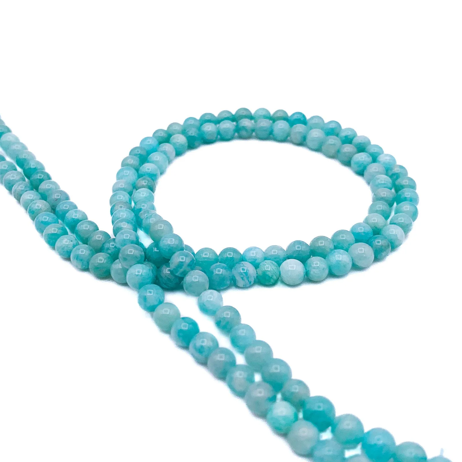 Amazonite Siberian 4mm Smooth Round Bead Strand