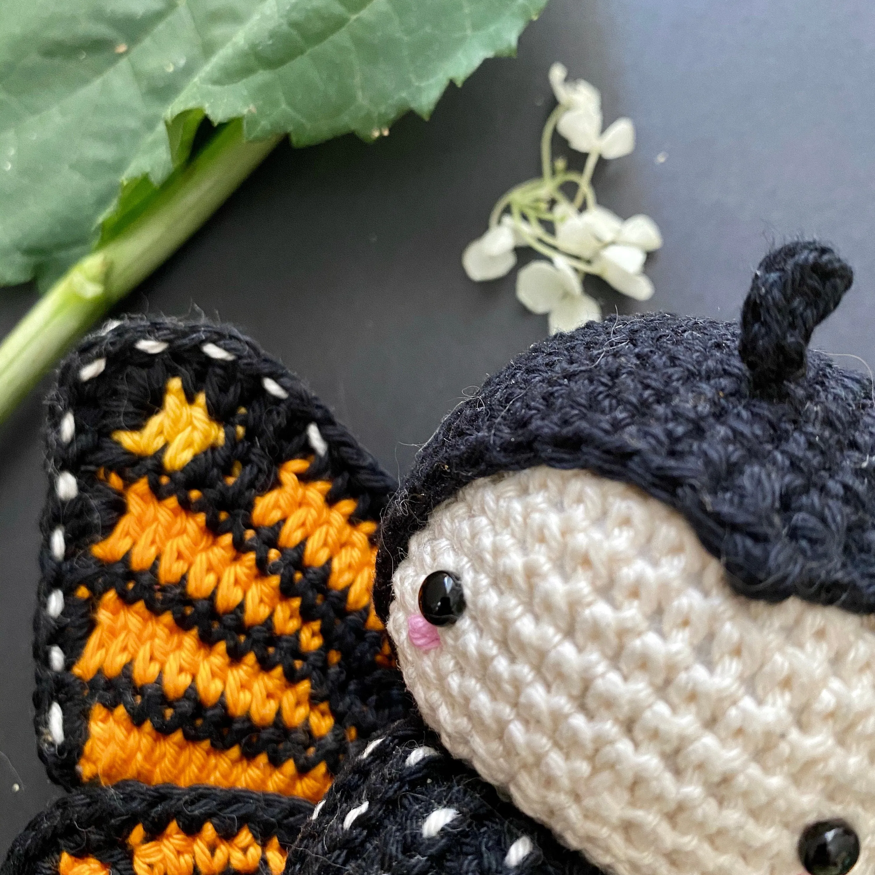 Amigurumi Crochet Kit . Monarch Butterfly