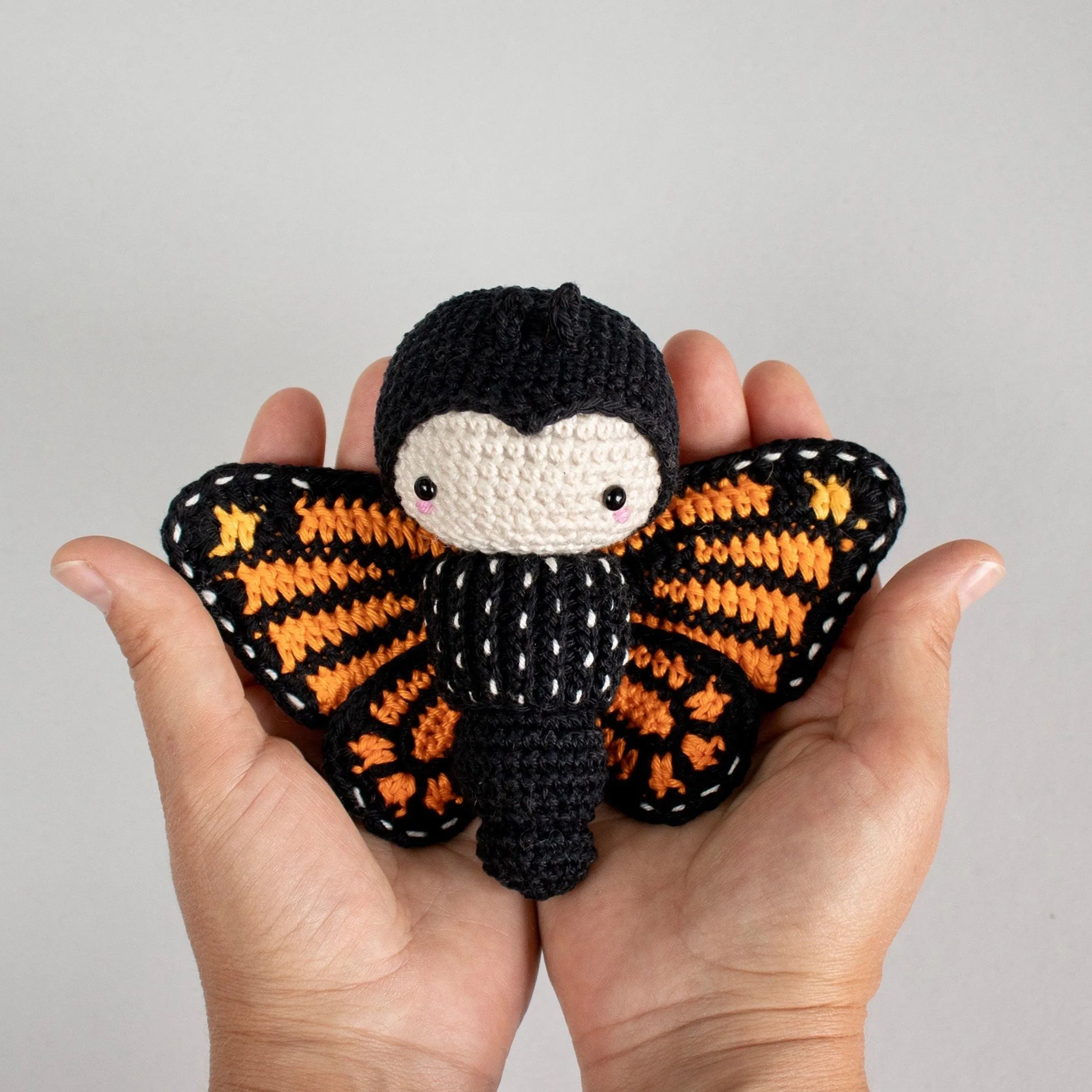 Amigurumi Crochet Kit . Monarch Butterfly
