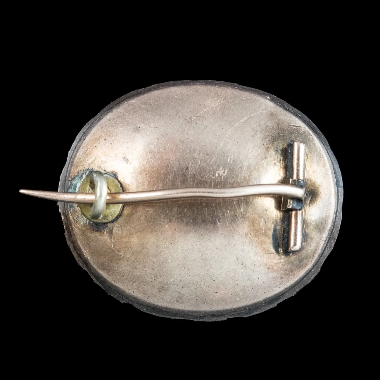 Antique Georgian Pink Paste Brooch Silver 18ct Gold