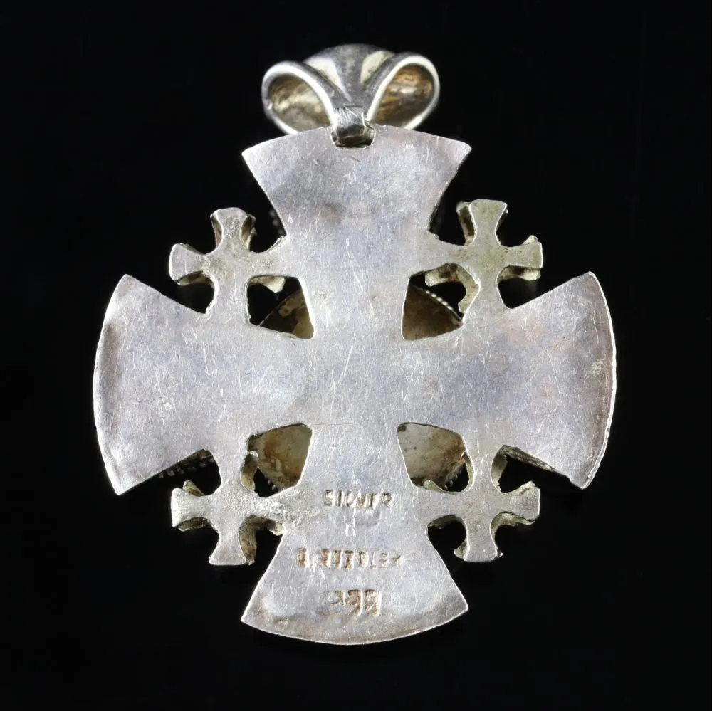 Antique Scottish Red Paste Pendant Celtic Circa 1900