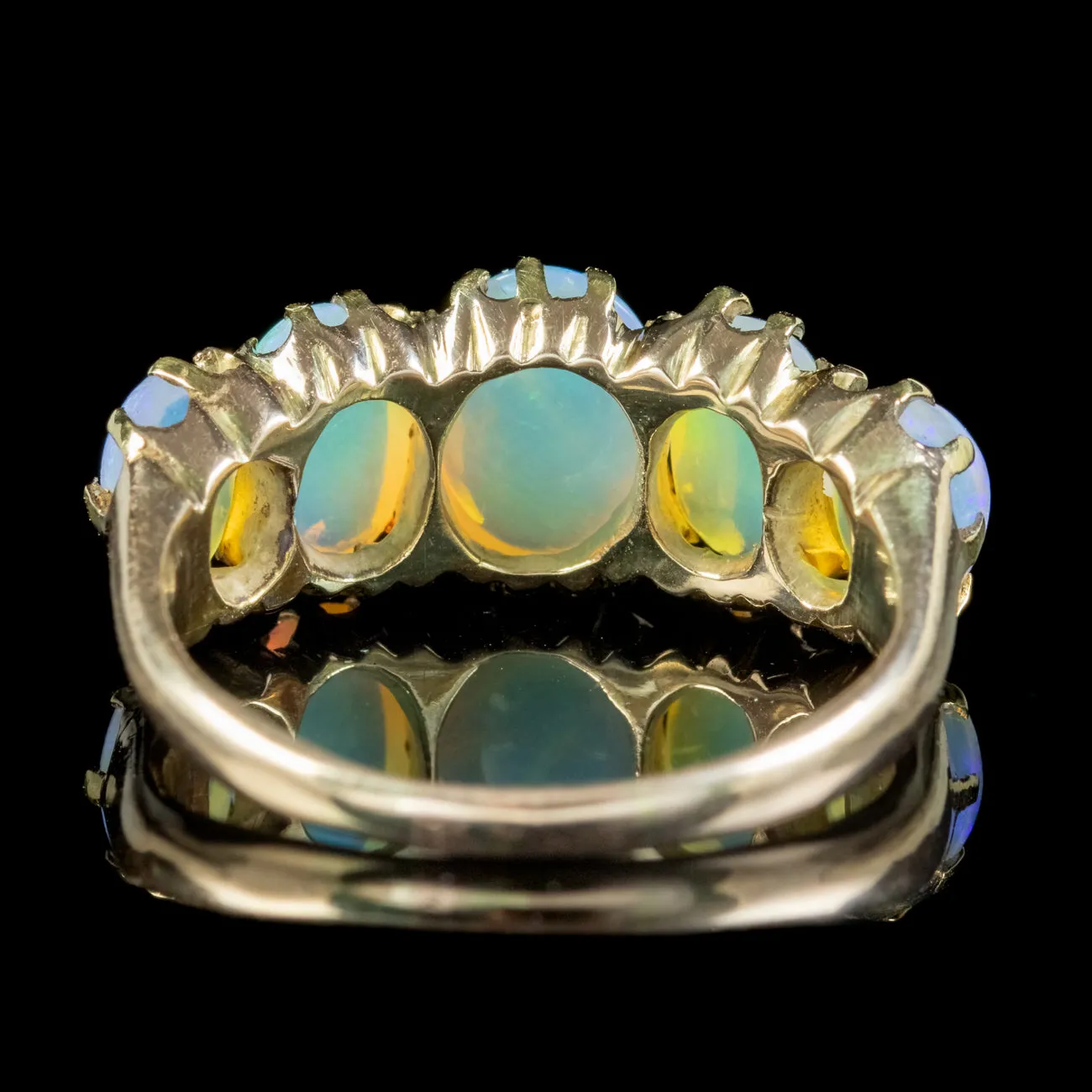Antique Victorian Natural Opal Ring 5ct Of Opal Circa 1880