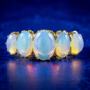 Antique Victorian Natural Opal Ring 5ct Of Opal Circa 1880