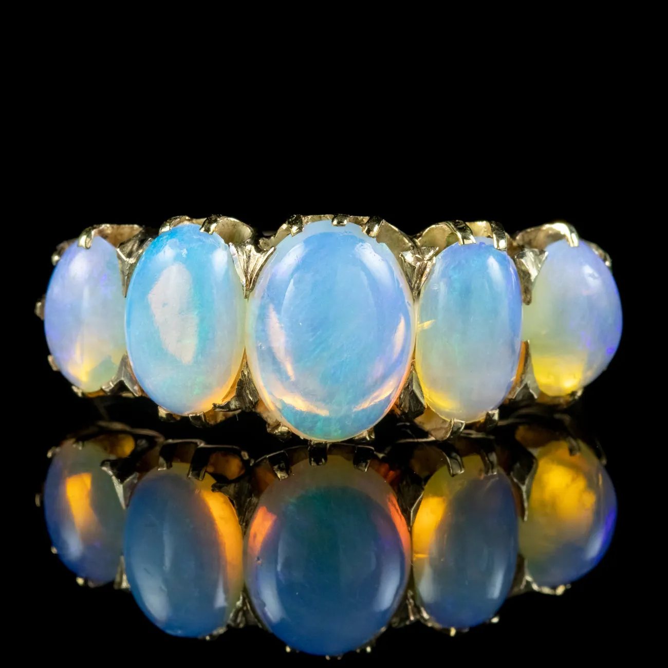 Antique Victorian Natural Opal Ring 5ct Of Opal Circa 1880