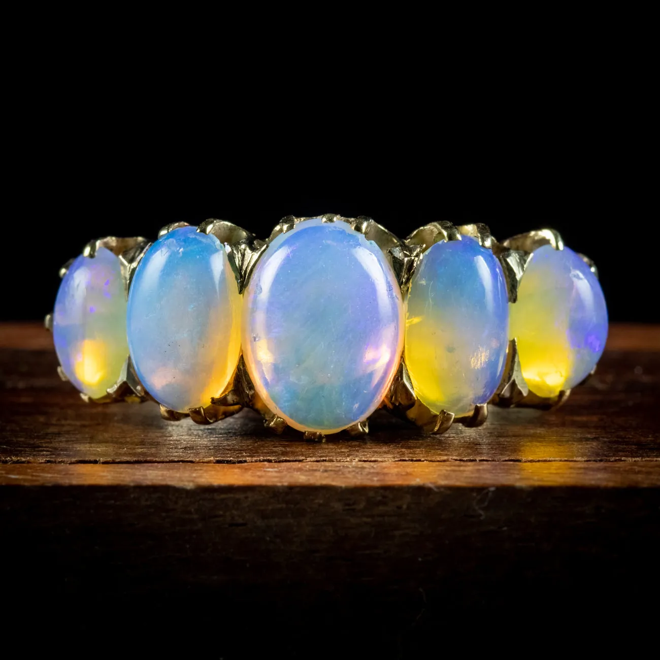 Antique Victorian Natural Opal Ring 5ct Of Opal Circa 1880