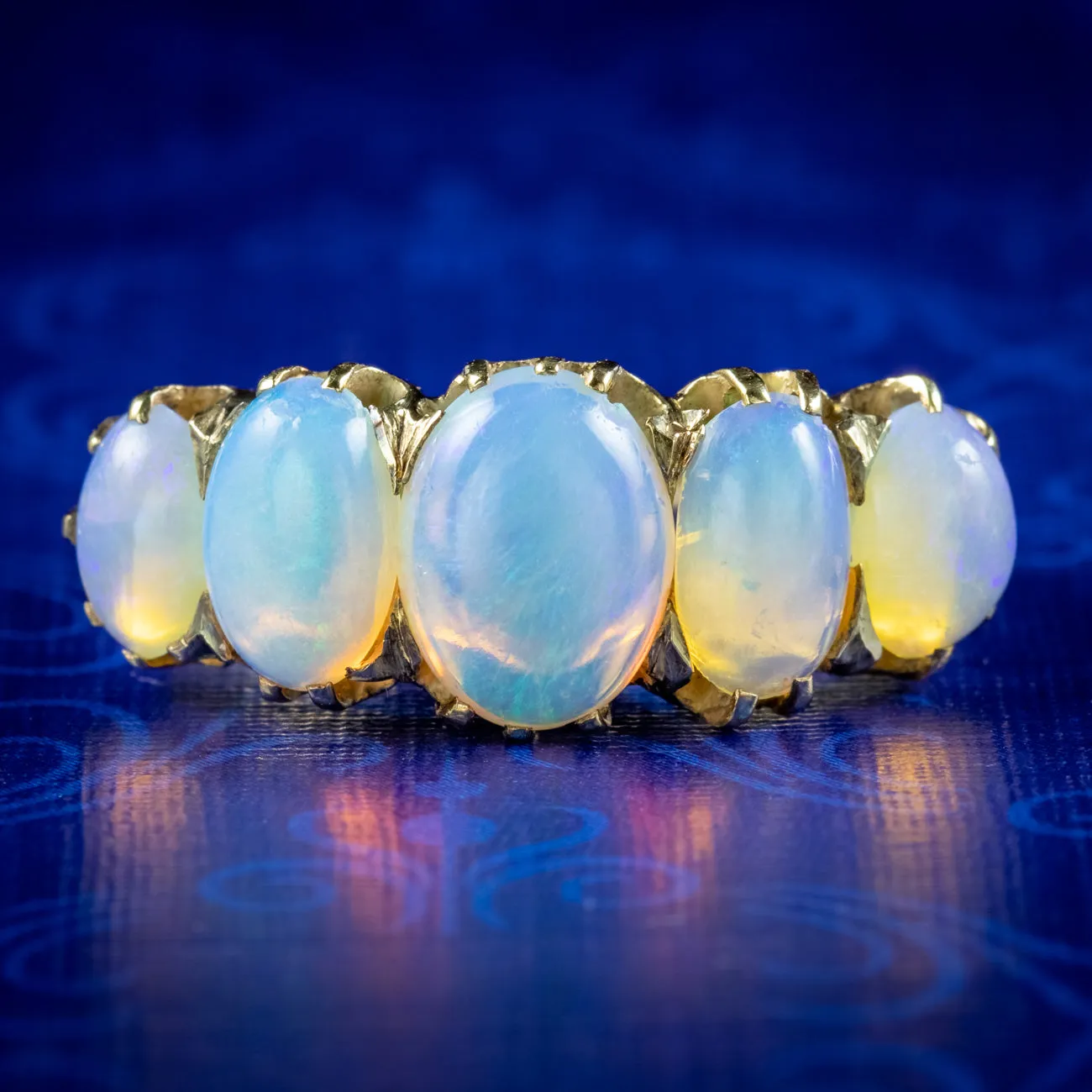 Antique Victorian Natural Opal Ring 5ct Of Opal Circa 1880