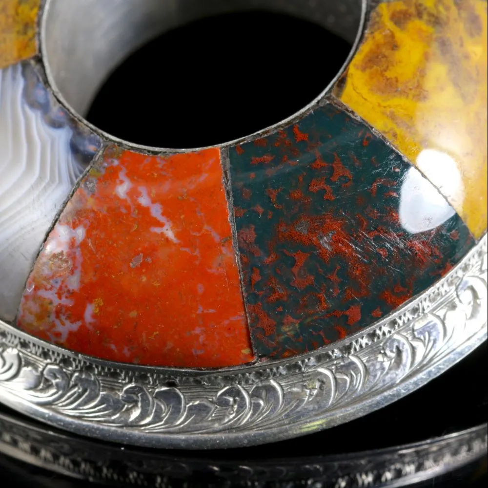 Antique Victorian Scottish Agate Brooch Circa 1860