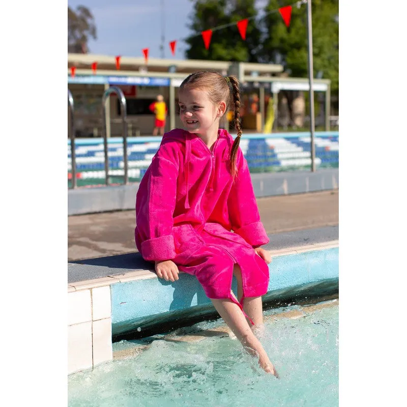 Ashlee Grace Luxurious Hooded Towelling Swim Robe