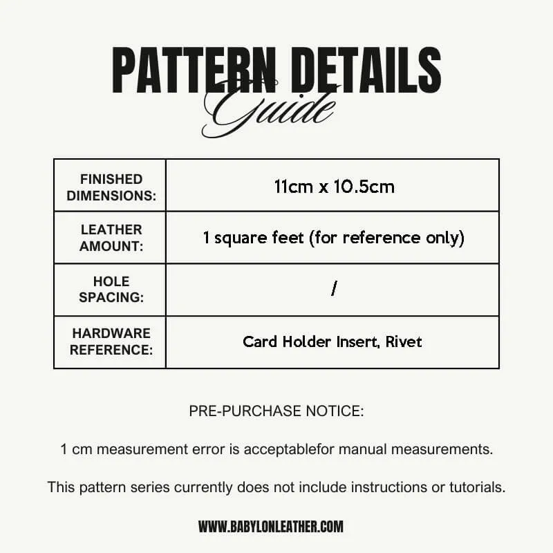 BABYLON™ Multi-Card Slot Wallet Leathercraft Pattern XBC-22