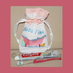 Bath Time Drawstring Bag