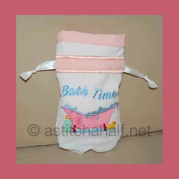 Bath Time Drawstring Bag