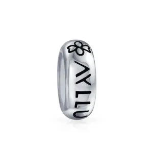 Bead Charm Solidarity Travel Diversity Immigrants Helping Hands Support Silver