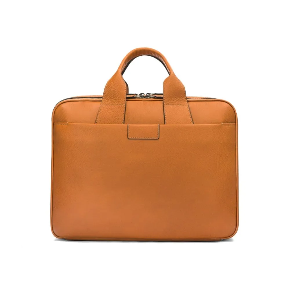 Belmont Leather 15" Laptop Briefcase - Tan