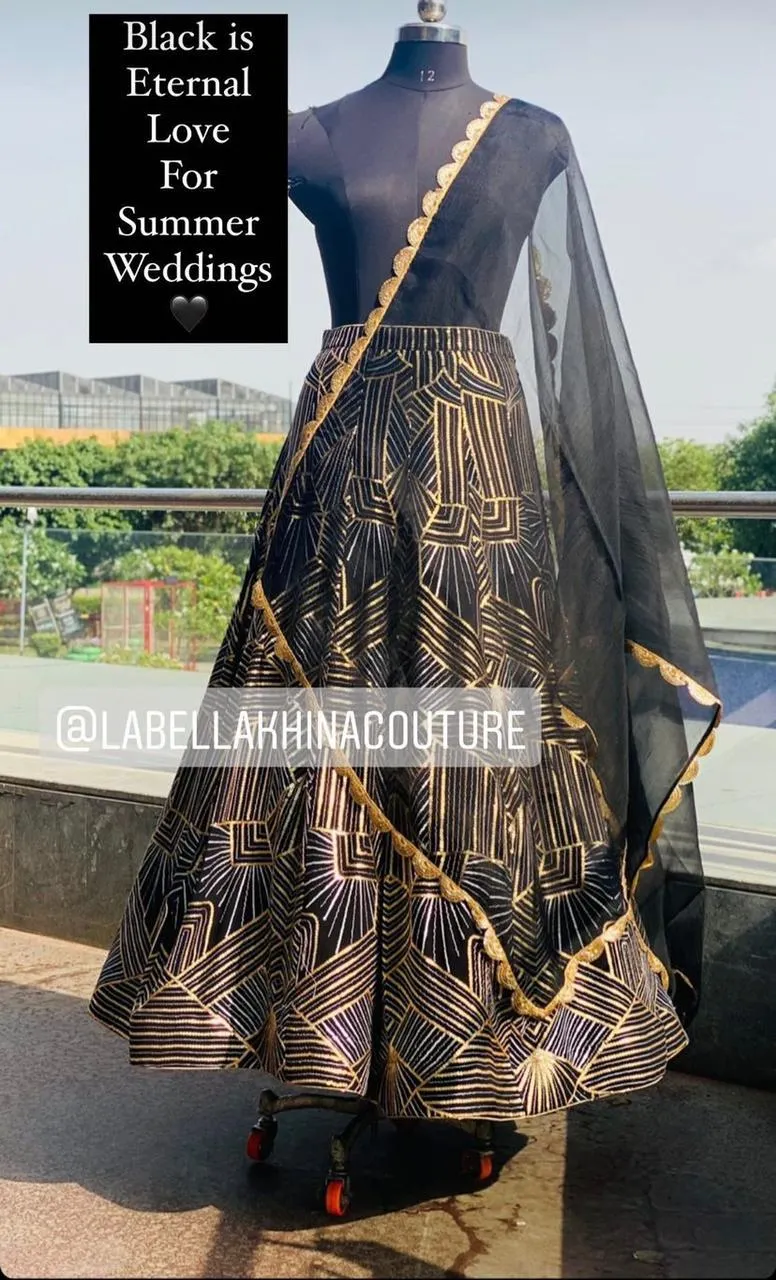 Black Gorgeous Lehenga