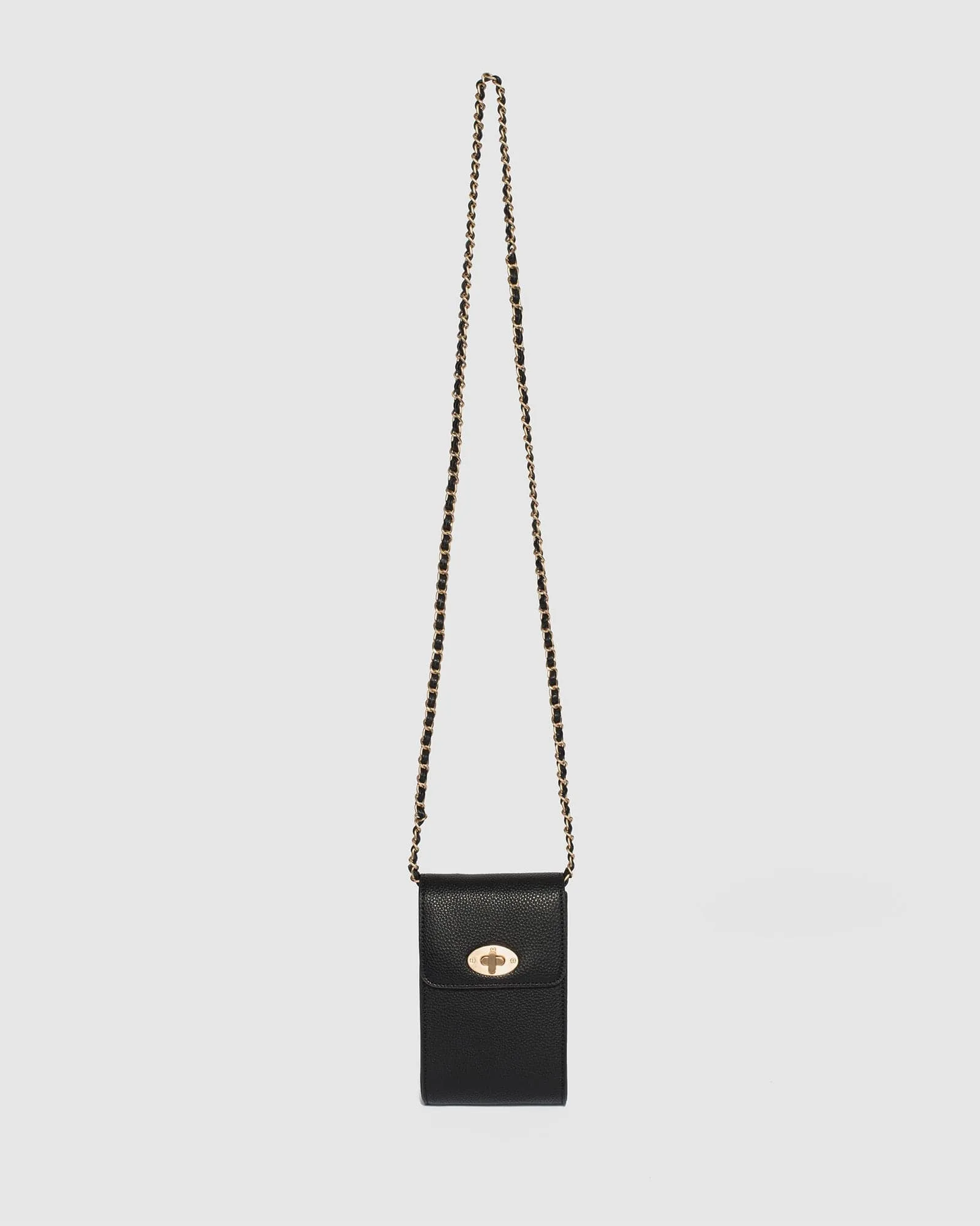 Black Koni Chain Phone Bag