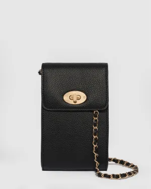 Black Koni Chain Phone Bag