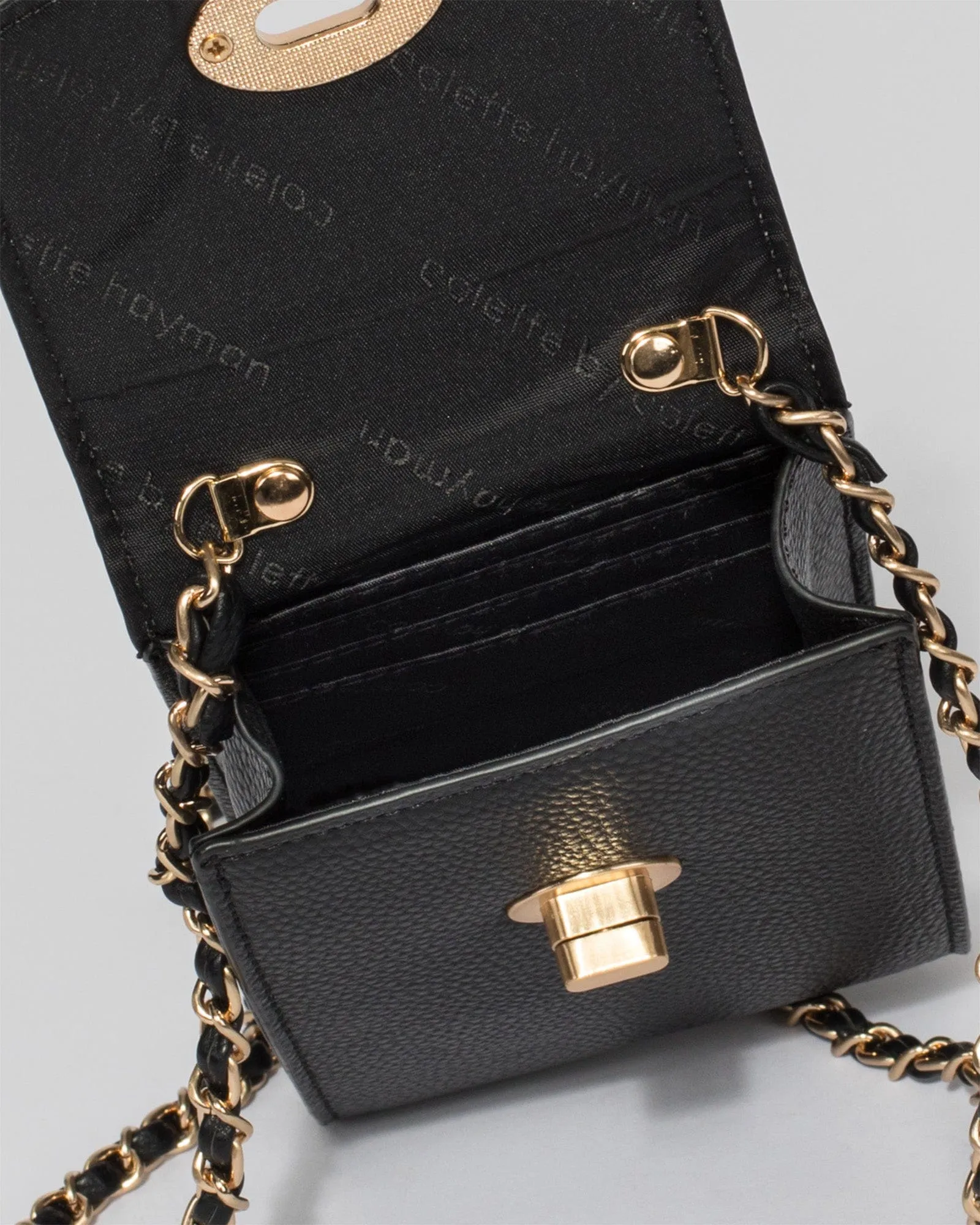 Black Koni Chain Phone Bag