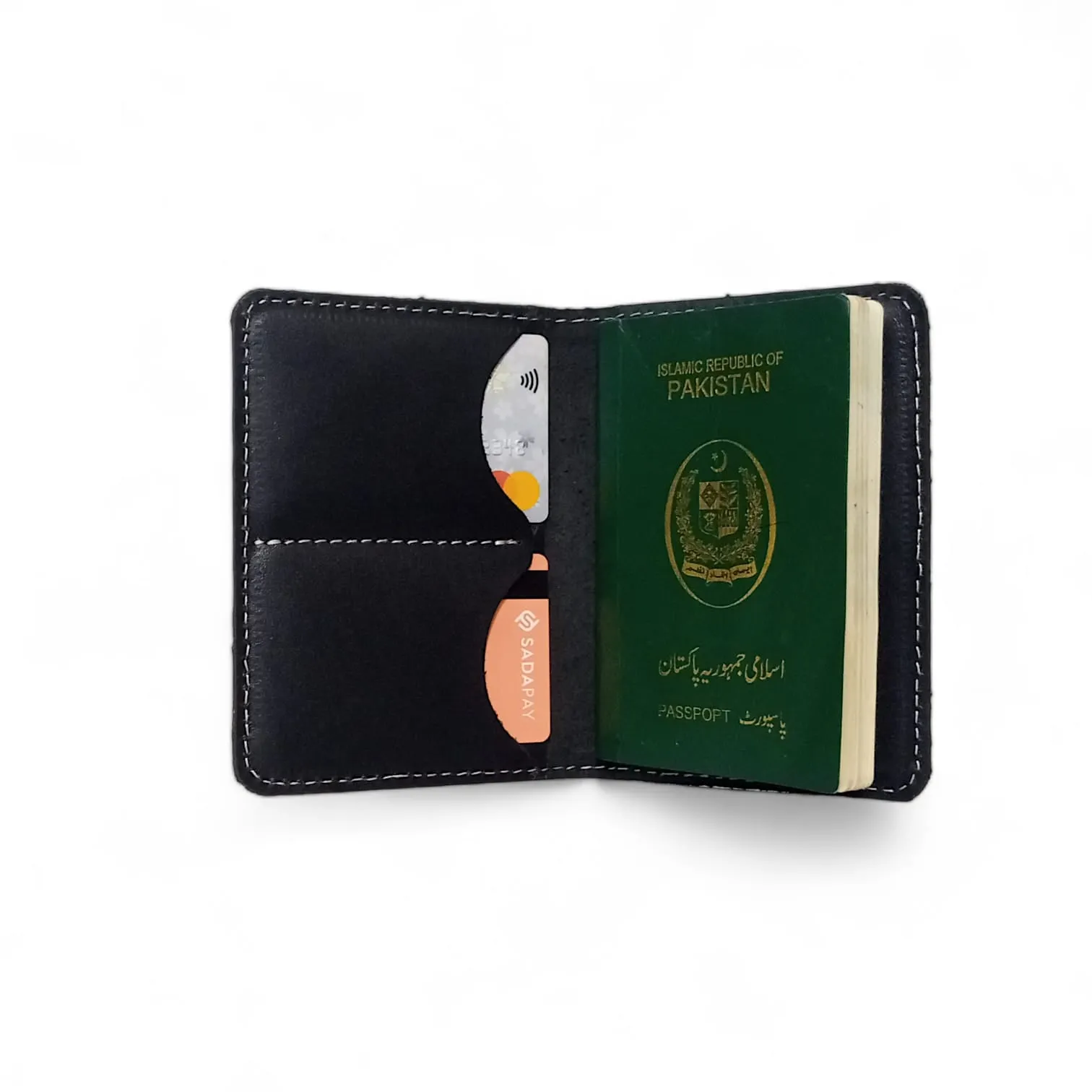 Black Leather Passport Cover