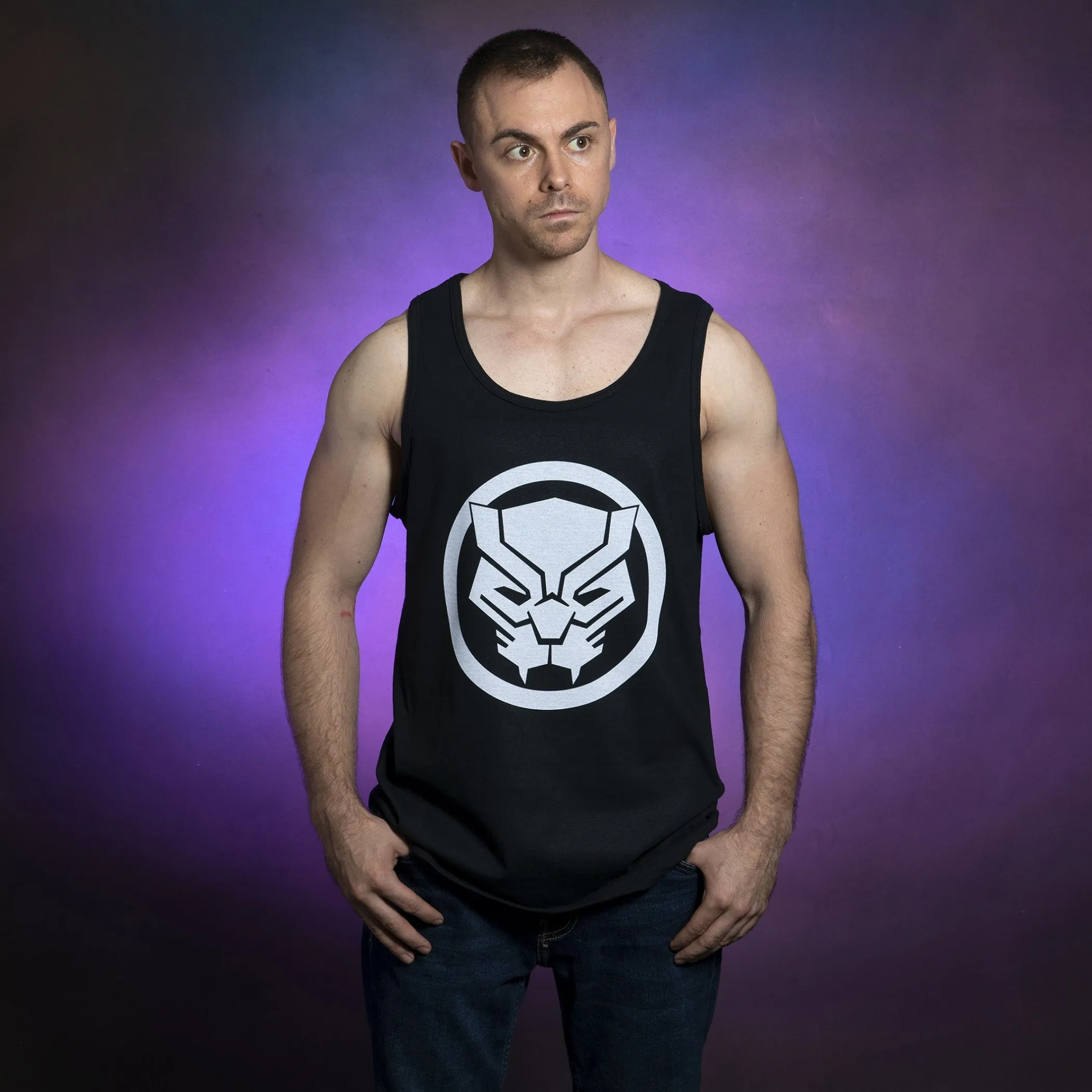 Black Panther Head Minimal Symbol Tank Top