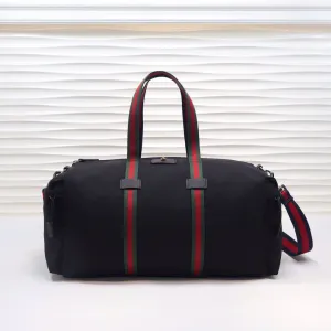 Black Technical Canvas Duffle