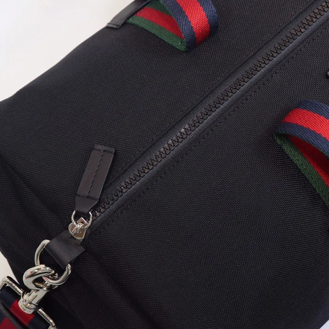 Black Technical Canvas Duffle