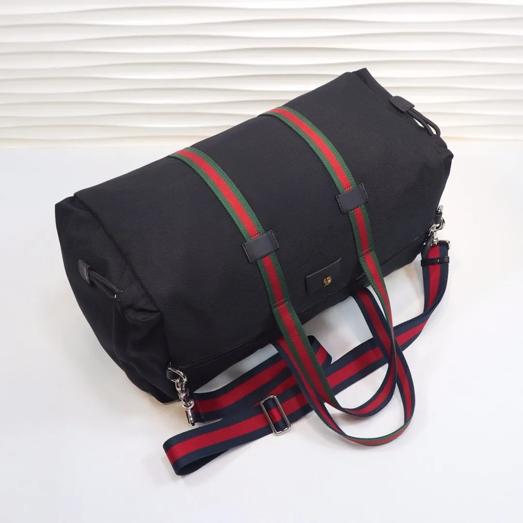 Black Technical Canvas Duffle