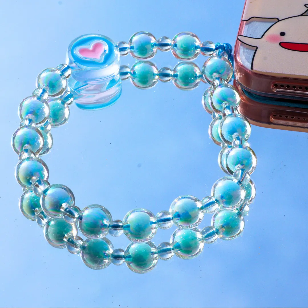 Blue Heart Kawaii Phone Charms