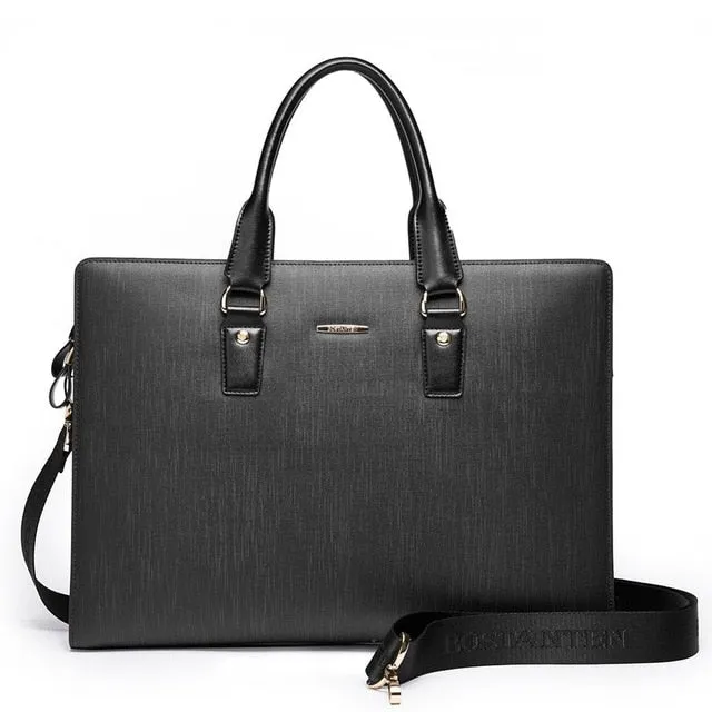 Bostanten Business Men Genuine Leather Briefcase Laptop 16 inch Men  Bag